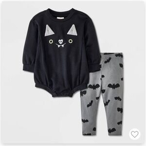 NWT Bat Face Romper and Leggings Set from Cat & Jack™.